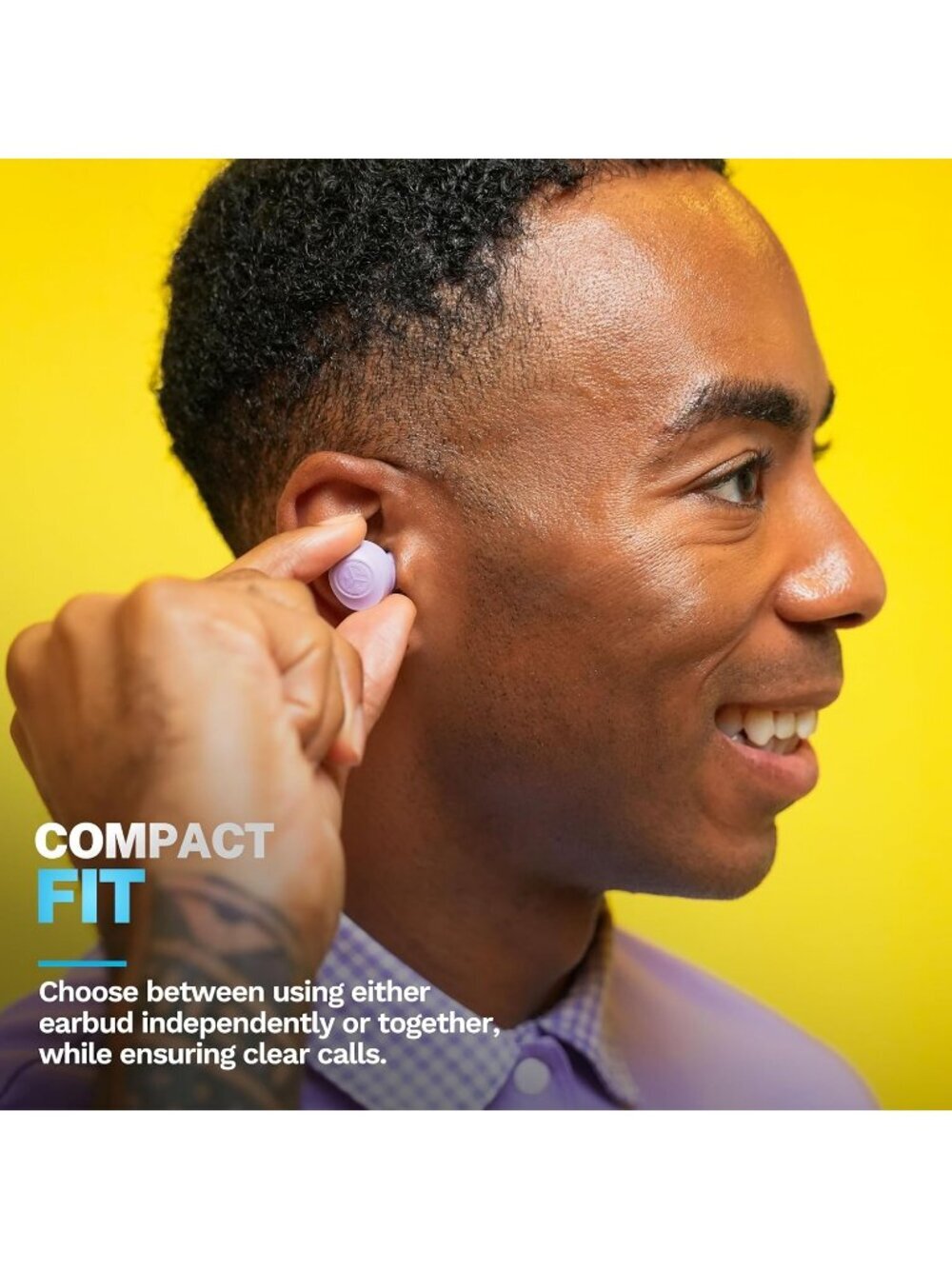 Wireless Lilac Go Air Pop+ Microphone Dual Connect EQ3 Sound Bluetooth Earbuds - Picture 5 of 6